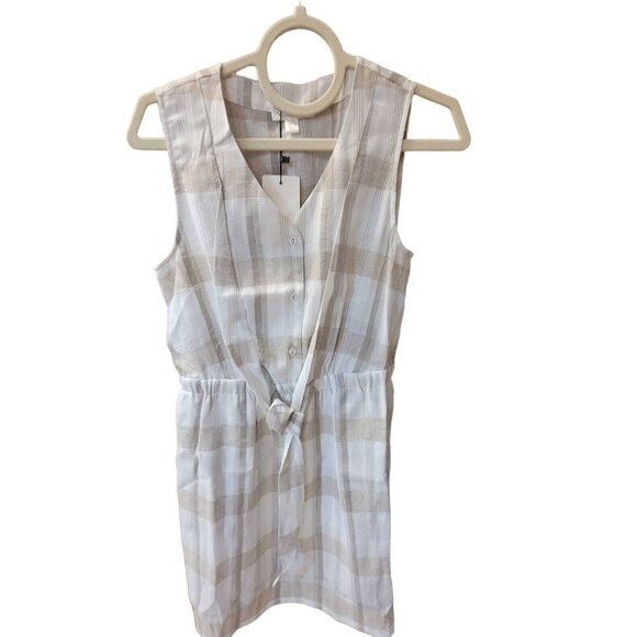 NWT See U Soon Sleeveless V-Neck Plaid Mini Dress Size 8 - Picture 1 of 8